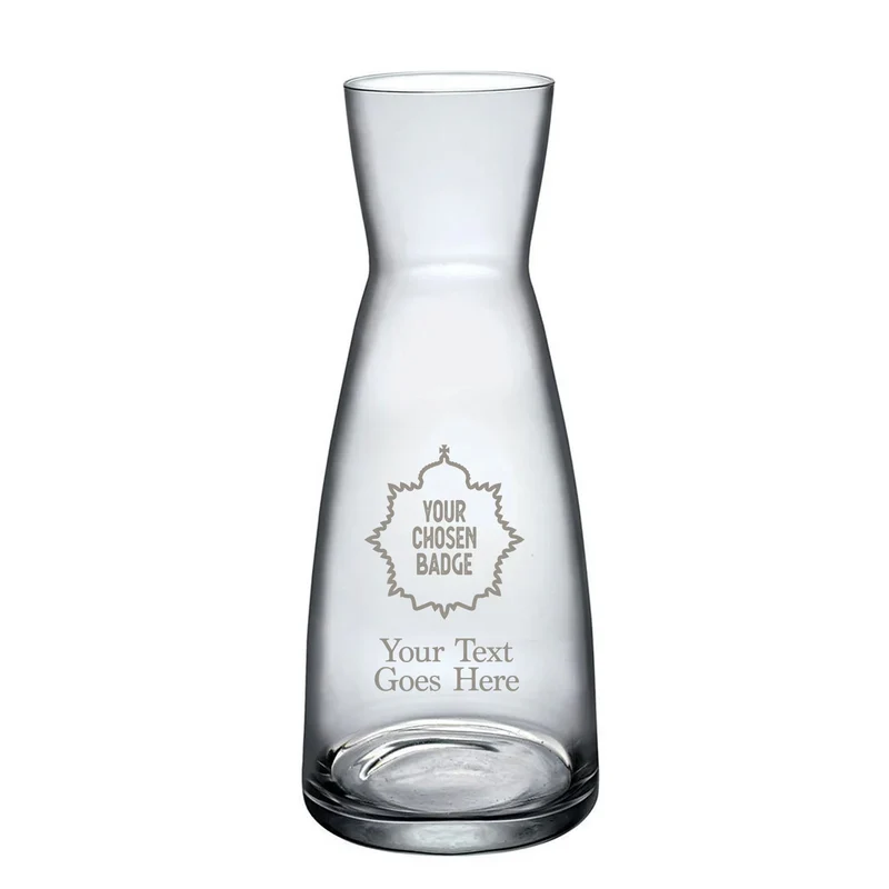 Military Engraved Glass Water Carafe / Decanter – Bormioli Rocco Ypsilon 1080ml