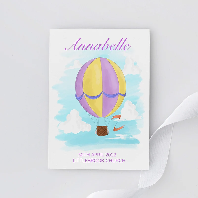 Personalised Personalised Hot Air Balloon Framed Print