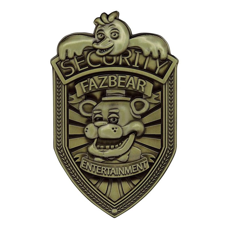 Five Nights at Freddys Replik Security Badge Antique Brass