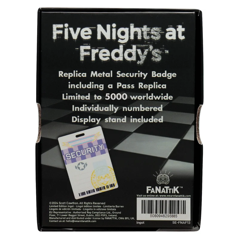 Five Nights at Freddys Replik Security Badge Antique Brass