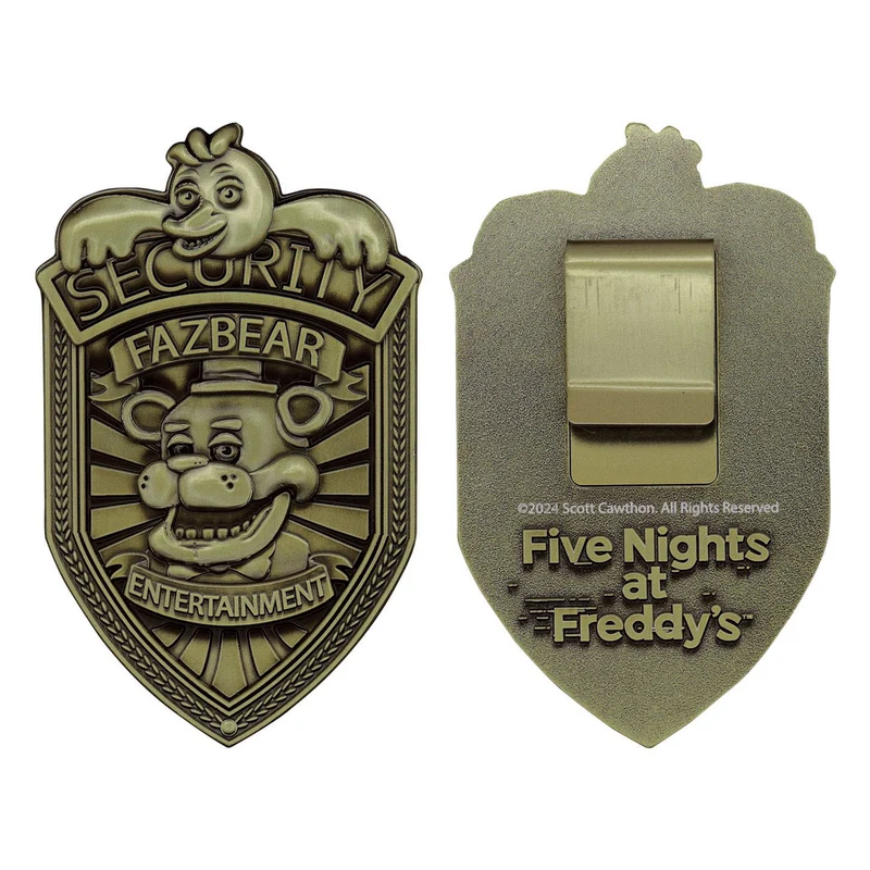 Five Nights at Freddys Replik Security Badge Antique Brass