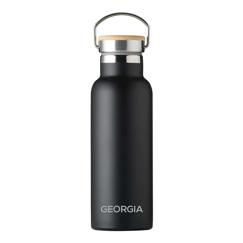 Personalised Personalised Insulated Bottle 17oz Bamboo Lid - Small Personalisation