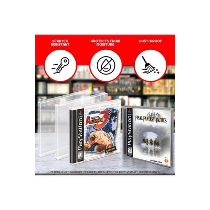 PET Gehäuse 25er-Pack für Nintendo PS1/Single CD/Dreamcast