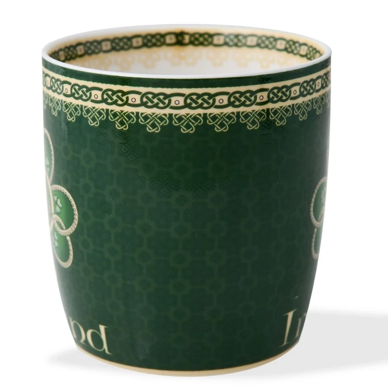 Set of 4 Bone China Mugs with Shamrock