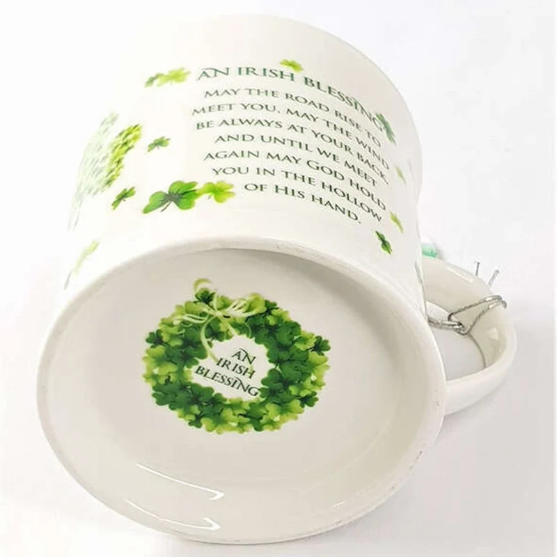 Ceramic Tea Mug with Irish Blessing Design