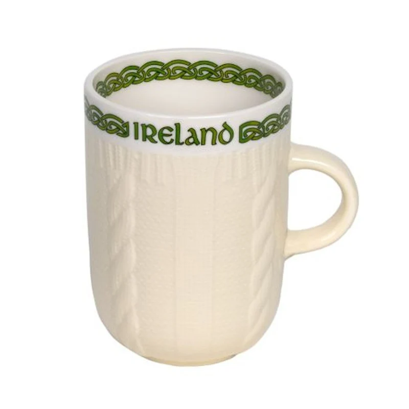 Irish Mug with Cable Pattern Embossed