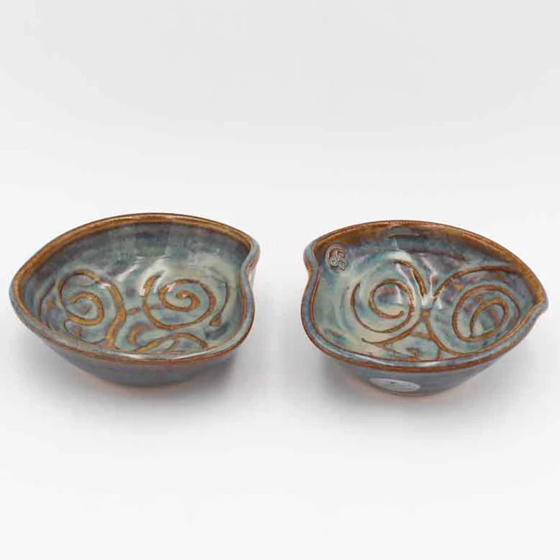 Handcrafted Irish Triskele Heart Shaped Bowl