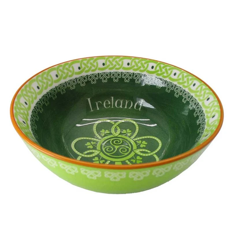 New Bone China Green Irish Shamrock Bowl Set of 2