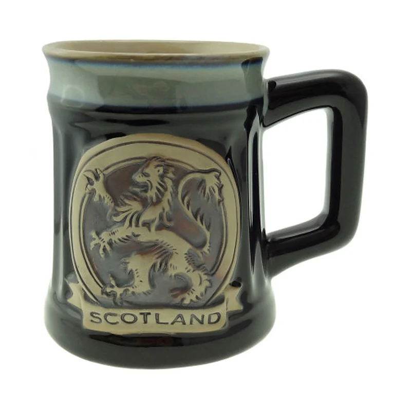 Stoneware Scottish Rampant Lion Beer Mug