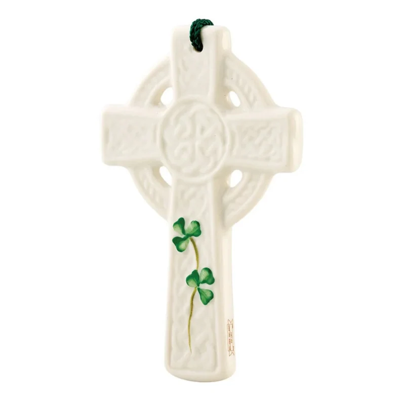 Belleek St. Kieran's Celtic Cross Ornament