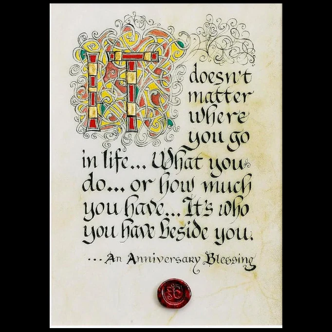 "Anniversary Blessing" Celtic Manuscript Print