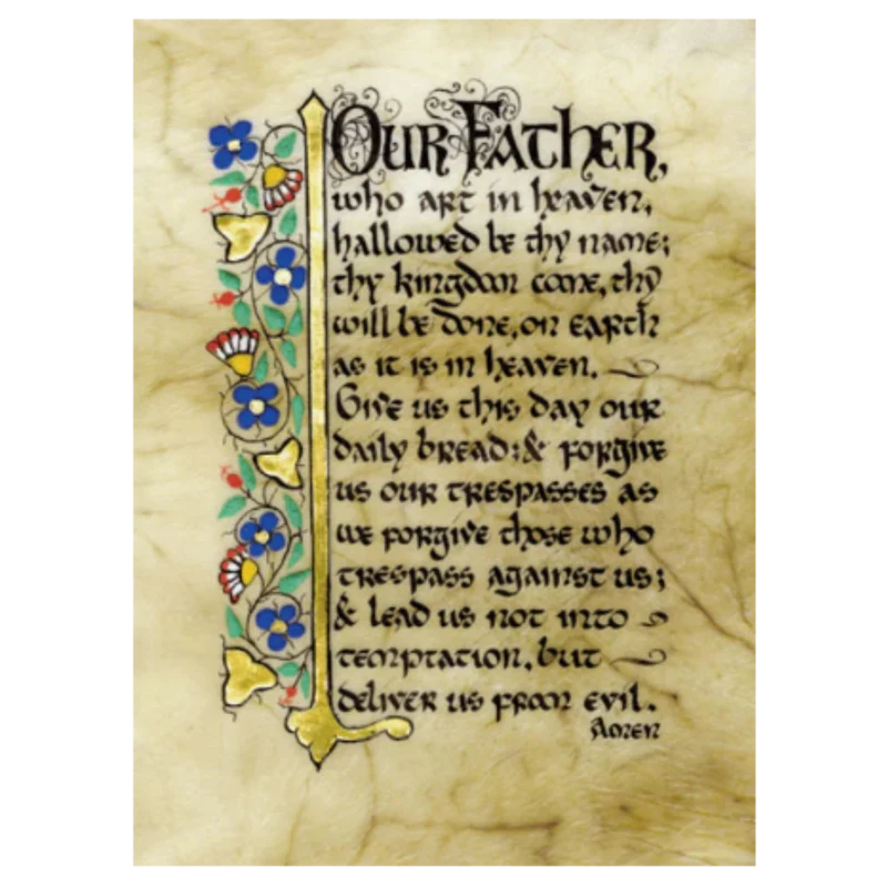 "Our Father" Celtic Manuscript Print