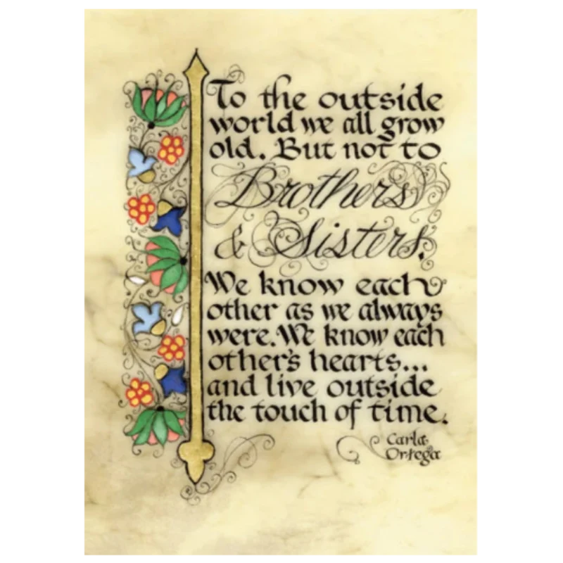 Brothers & Sisters Celtic Manuscript Print