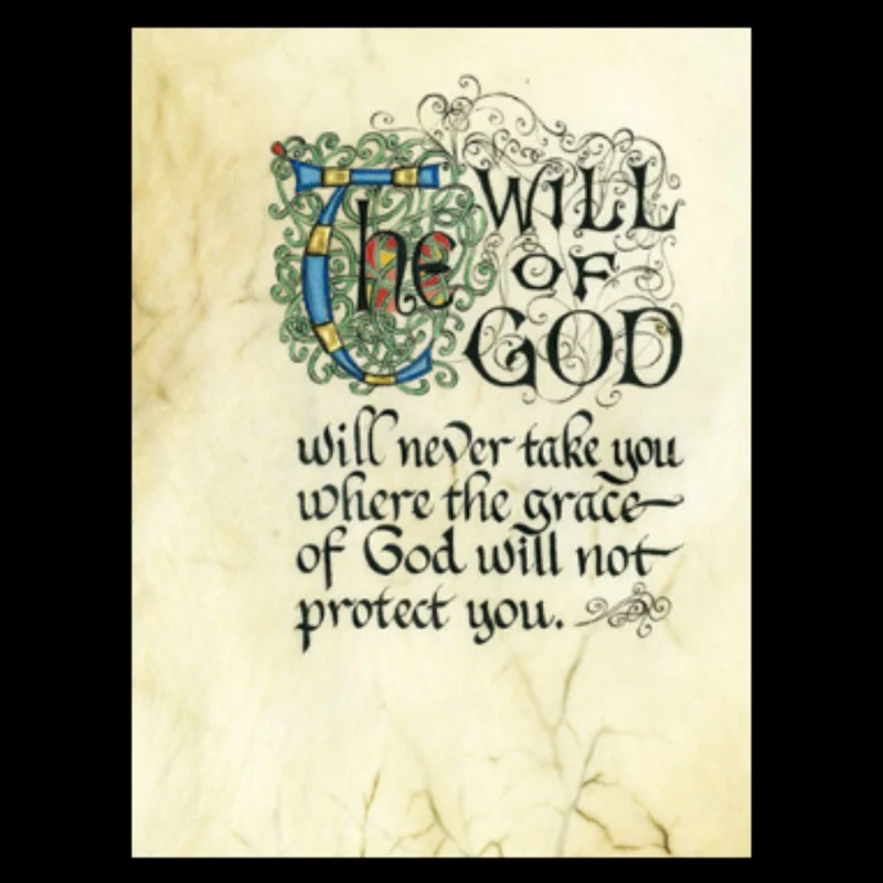 "The Will of God" Celtic Manuscript Print