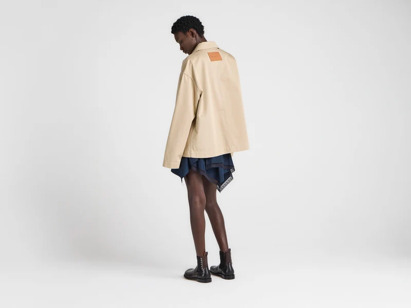 WOMENS PATCH POCKET JACKET IN BEIGE