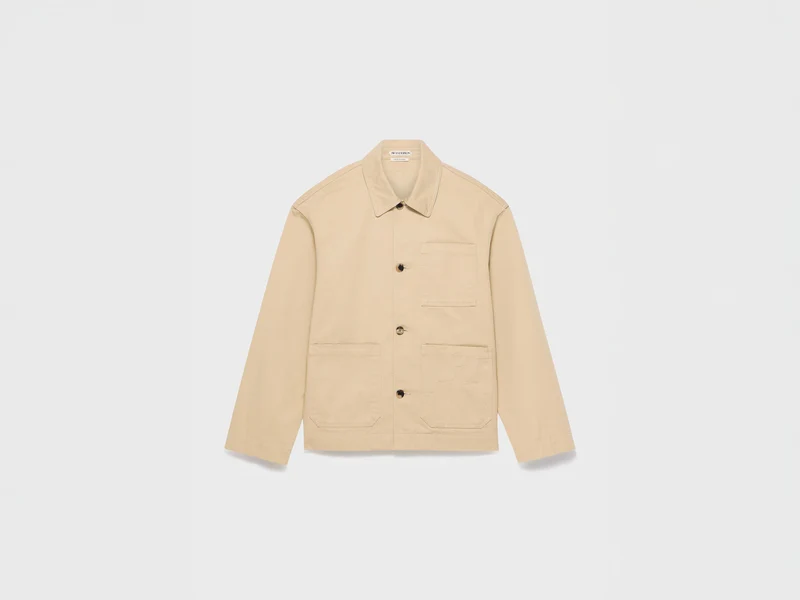 WOMENS PATCH POCKET JACKET IN BEIGE