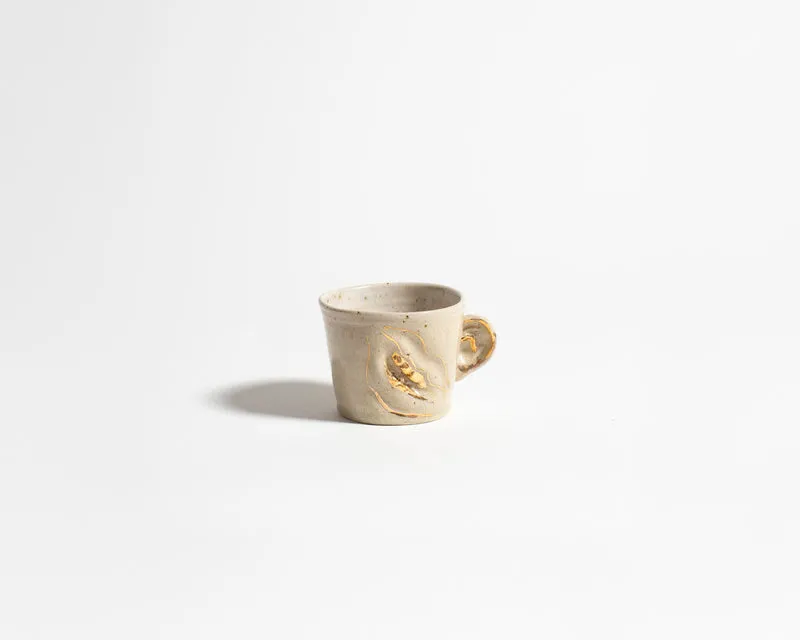 Akiko Hirai "Not I", Samuel Beckett Mug in Beige