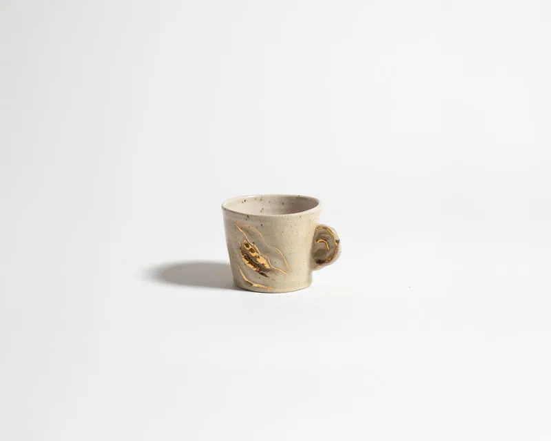 Akiko Hirai "Not I", Samuel Beckett Mug in Beige