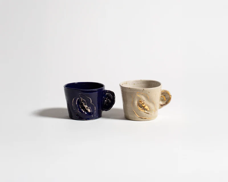 Akiko Hirai "Not I", Samuel Beckett Mug in Beige