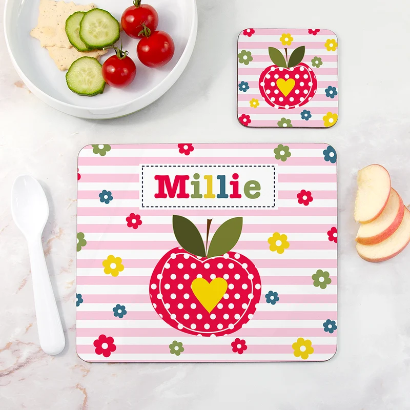 Personalised Personalised Girl's Placemat Set