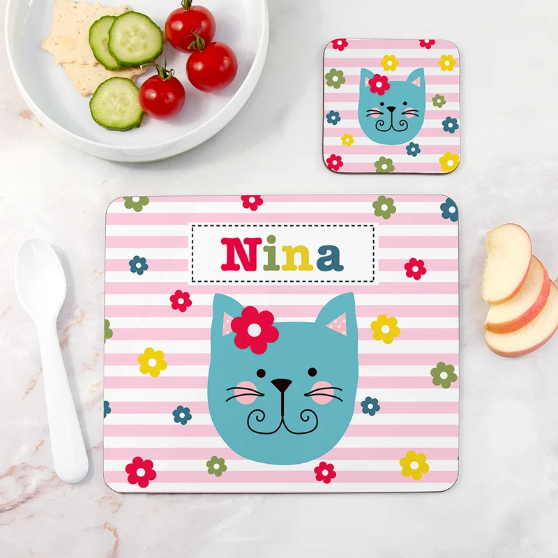 Personalised Personalised Girl's Placemat Set
