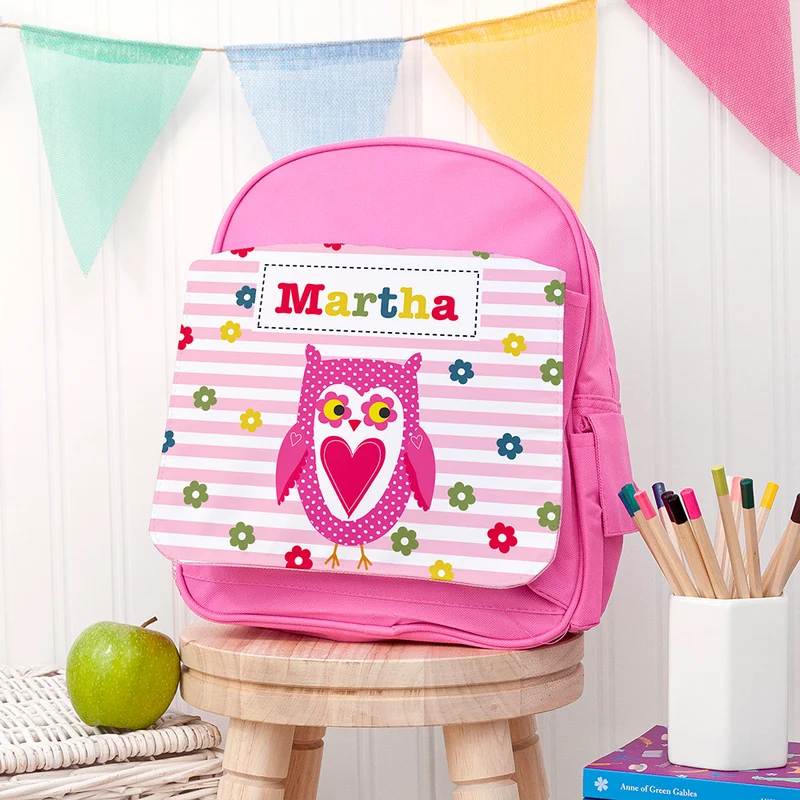 Personalised Personalised Girl's Pink Mini Rucksack