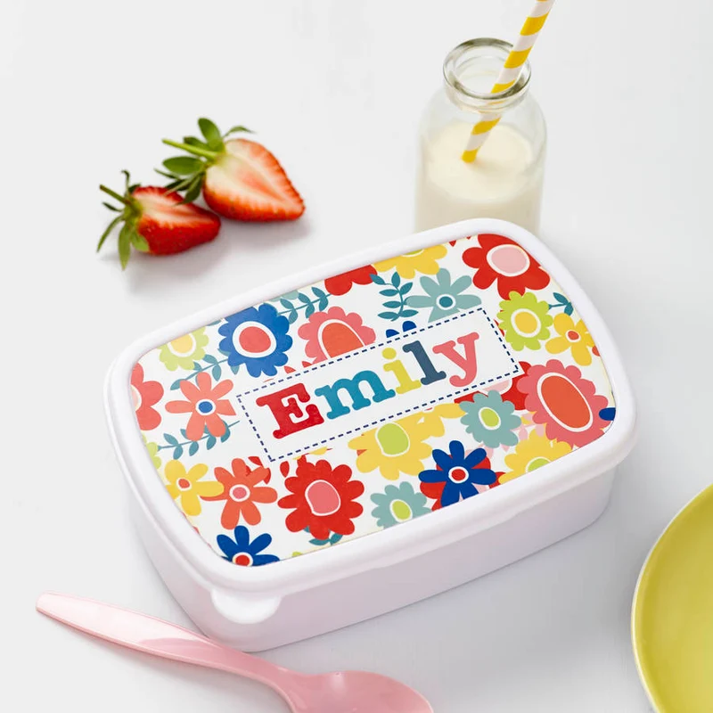 Personalised Personalised Girl's Patterned Lunch Box