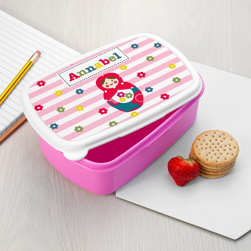 Personalised Personalised Girl's Lunch Box