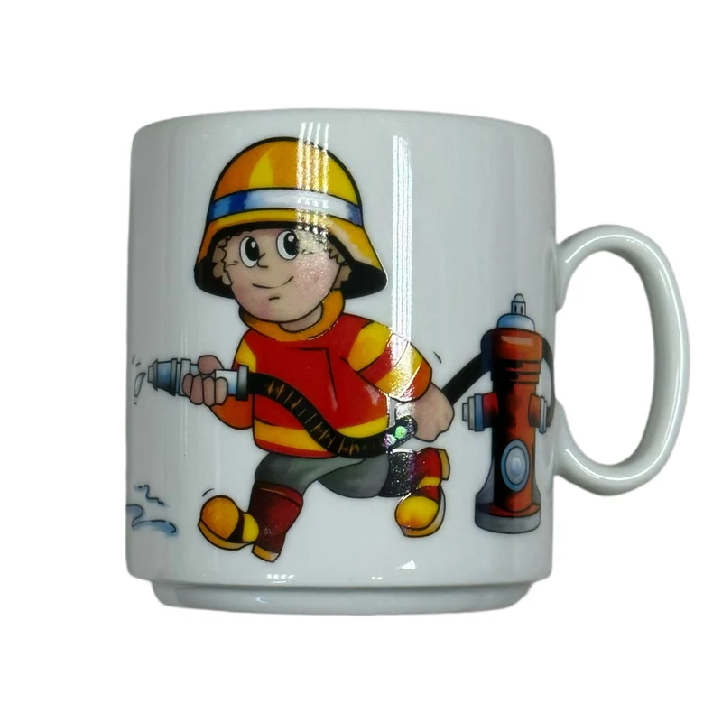 Tasse, Porzellan, „Feuerwehr“ mit Wunschnamen - Jeder Name ist möglich!