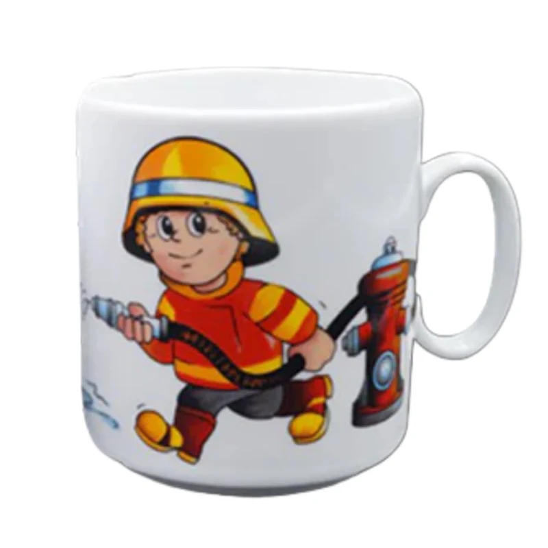 Tasse, Porzellan, „Feuerwehr“ mit Wunschnamen - Jeder Name ist möglich!