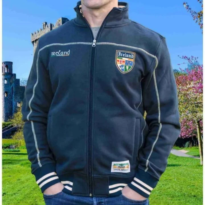 Retro Irish Men's Hooded Sweatshirt, Navy