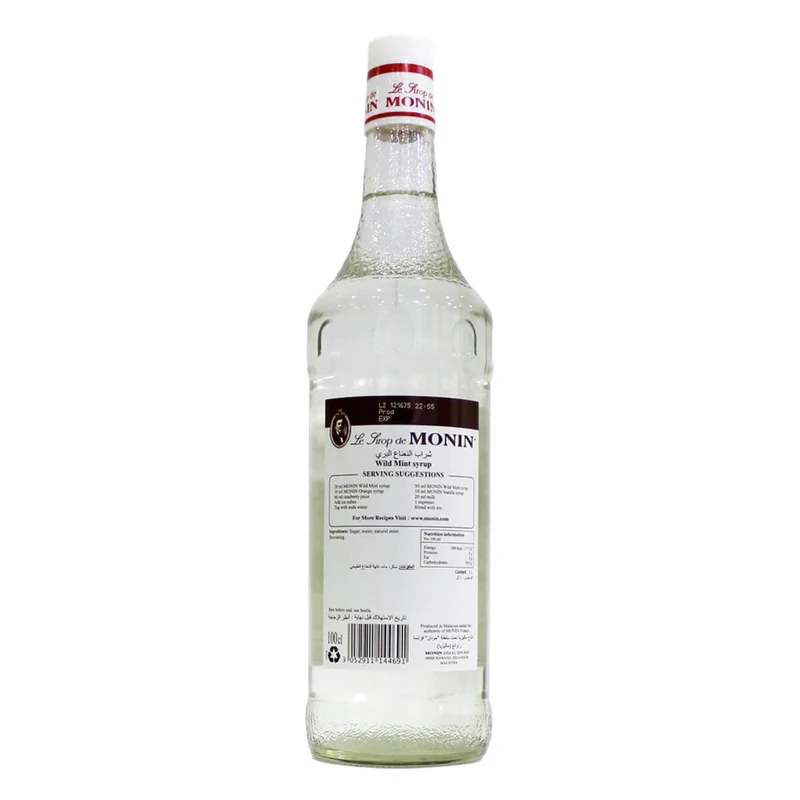 Monin Wild Mint Syrup - 1LTR
