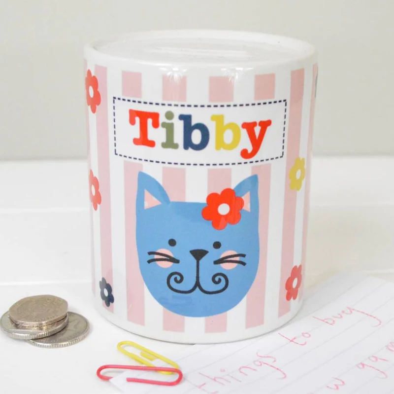 Personalised Personalised Girl's Floral Money Box