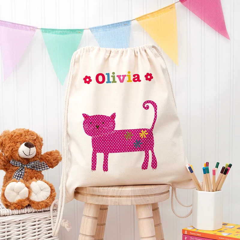 Personalised Personalised Girl's Cotton Nursery Bag