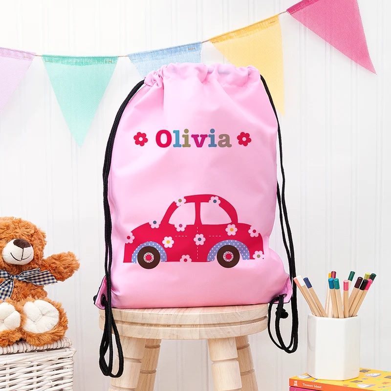 Personalised Personalised Girl's Classic Pink Waterproof Swim Bag