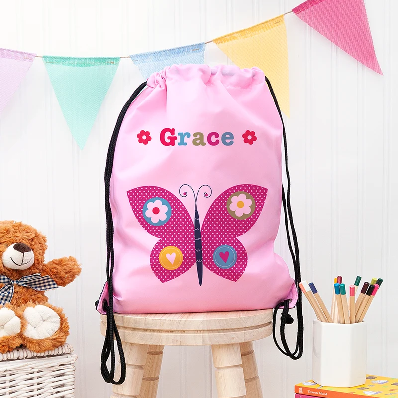 Personalised Personalised Girl's Classic Pink Waterproof Swim Bag