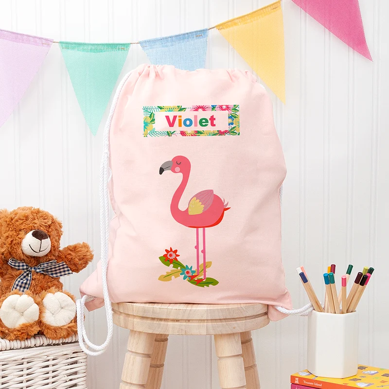 Personalised Personalised Flamingo Nursery Bag