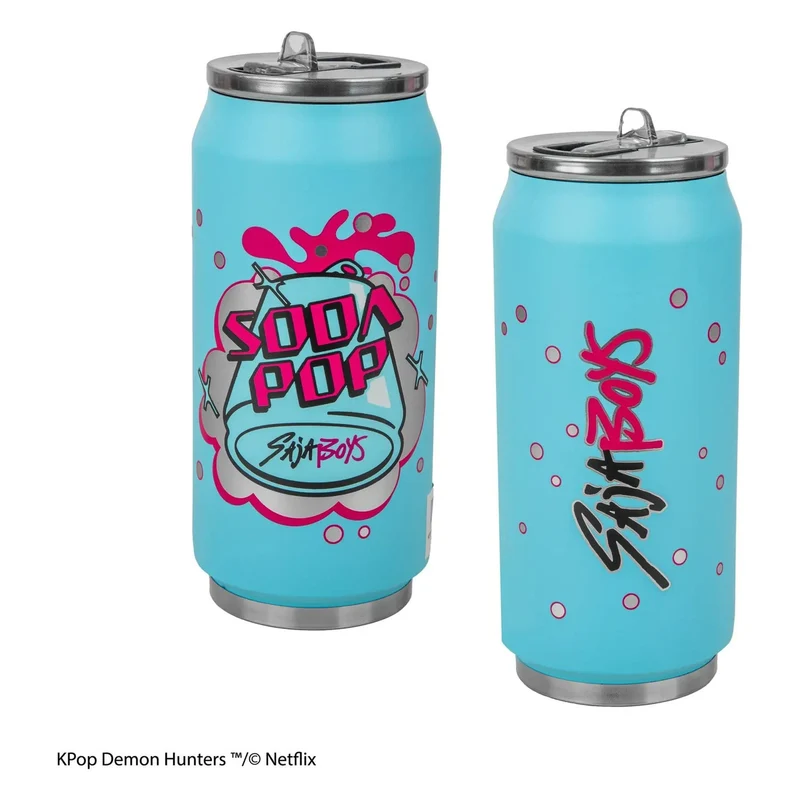 KPop Demon Hunters Thermobecher mit Strohhalm Soda Pop Can