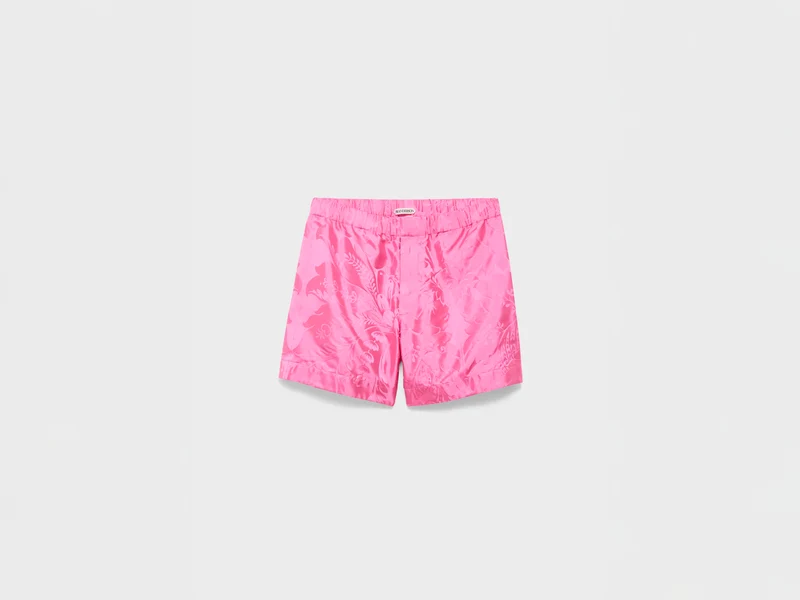 MENS DAMASK WOVEN SHORTS IN CAMELLIA