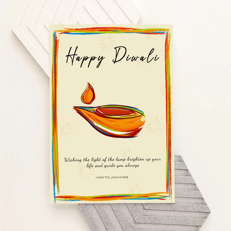 Personalised Personalised Diwali Colourful Light Framed Print