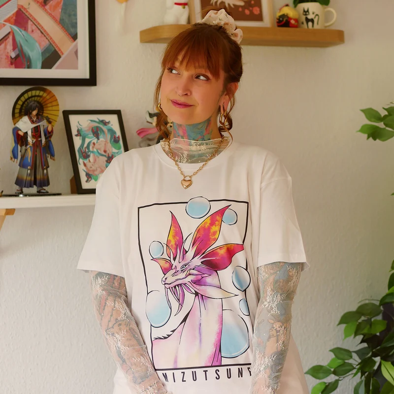 Mizutsune T-Shirt weiß Limited Edition für Monster Hunter Fans