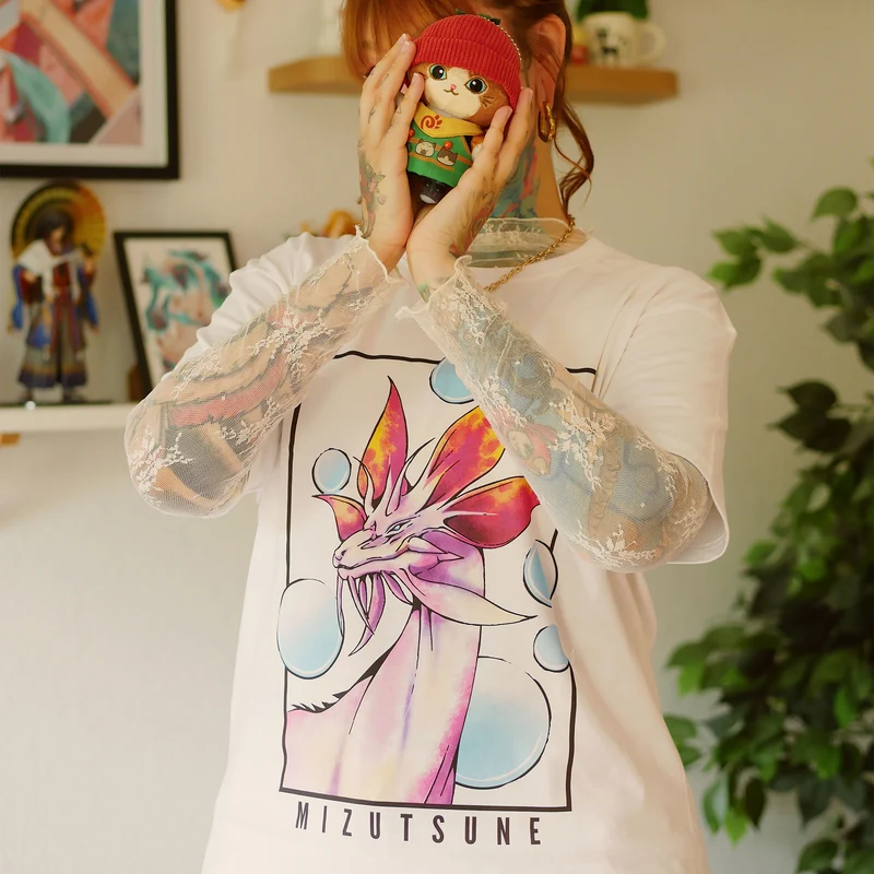 Mizutsune T-Shirt weiß Limited Edition für Monster Hunter Fans