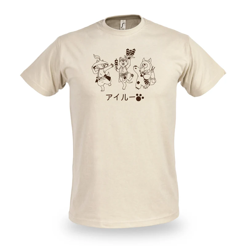 Palicos T-Shirt für Monster Hunter Fans beige