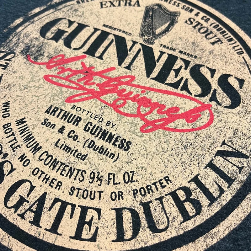 Men's Guinness Classic Label T-Shirt, Charcoal