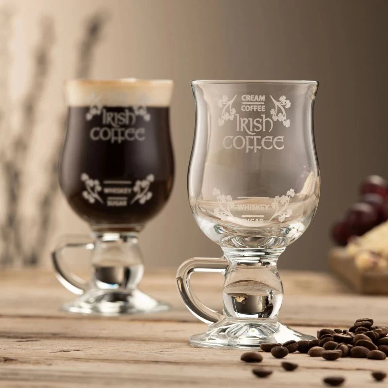 Irish Cream Coffee Mugs with Engraved Recipe