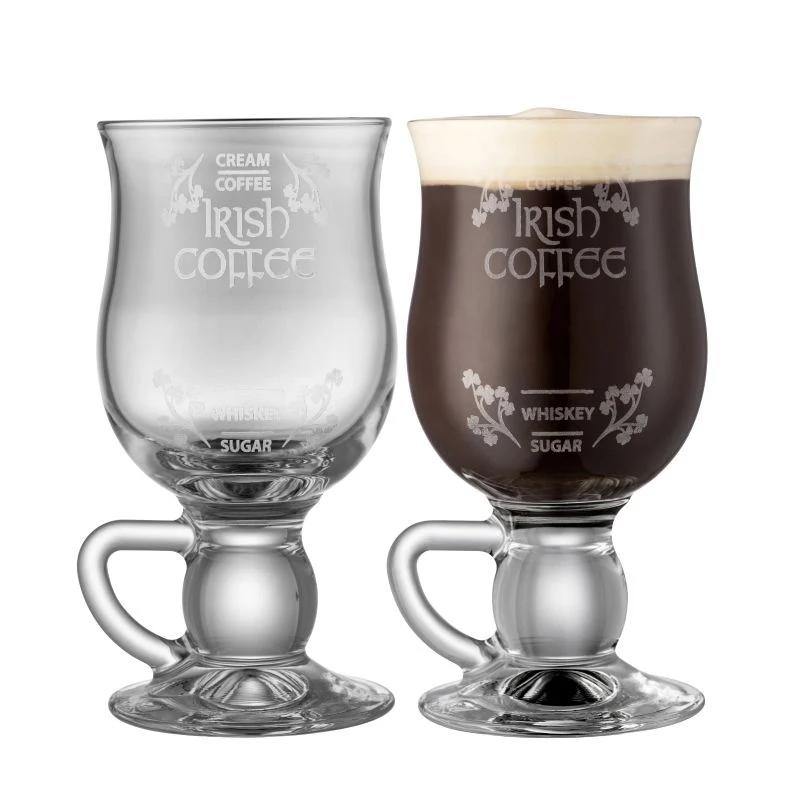 Irish Cream Coffee Mugs with Engraved Recipe
