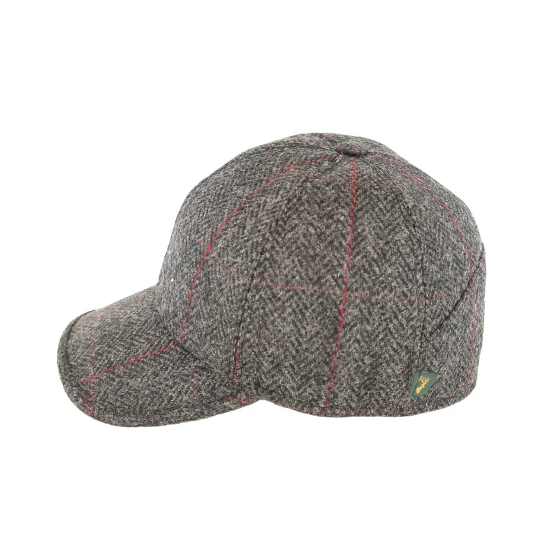 Authentic Irish Tweed Baseball Cap, Gray Herringbone