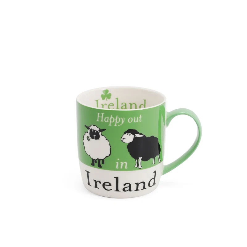 Ceramic Happy Out In Ireland Sheep Mug