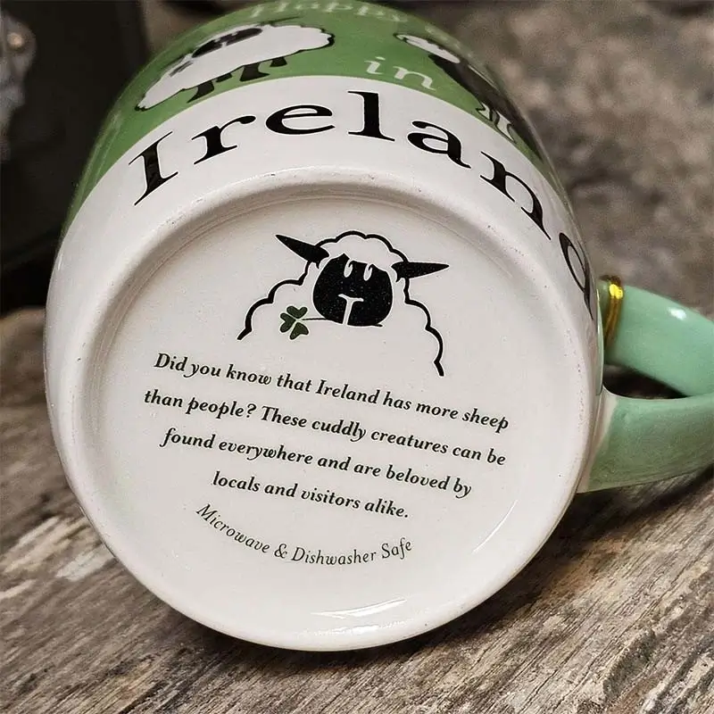 Ceramic Happy Out In Ireland Sheep Mug