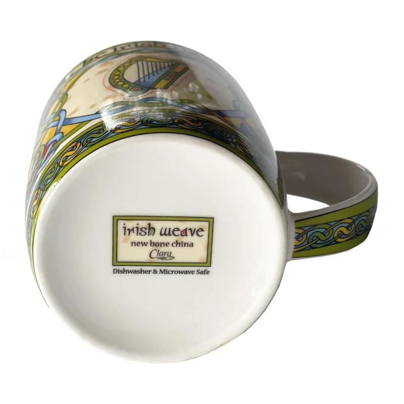 New Bone China Irish Harp Mug